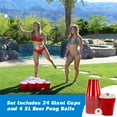 thumbnail image 3 of GoPong Giant Yard Pong Party Drinking Game Disposable Plastic Cups, 110 oz, Red, 24 Count, 3 of 7