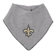 thumbnail image 4 of Girls Newborn & Infant Black/Heathered Gray New Orleans Saints All The Love Bodysuit Bib & Booties Set, 4 of 5