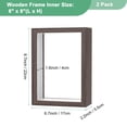 thumbnail image 3 of 2-Pack Dried Flower Frame, 5 x 7 Inch Double Acrylic Wooden Dried Flower Photo Floating Frame [Coffee], 3 of 7
