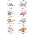 thumbnail image 2 of 8 pares/16 pinzas para el pelo para niñas, pinzas metálicas con cierre de mariposa Gingbiss, bonitas pinzas con forma de corazón, accesorios para niñas, 2 of 5
