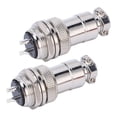 thumbnail image 2 of Conector de enchufe de aviación, carcasa de aleación de Zinc, conectores chapados en plata y cobre, 2 uds., 2 of 8