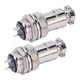 thumbnail image 3 of Conectores de cable, 2 piezas Conector de enchufe de aviación Conector de enchufe de metal Conector de enchufe y enchufe de aviación construido para precisión, 3 of 9