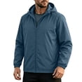 thumbnail image 2 of Stamzod Mens Packable Rain Jacket Lightweight Waterproof Jackets with Hood Outdoor Raincoat for Travel Hiking Cycling Z Sky Blue XXXL, 2 of 9