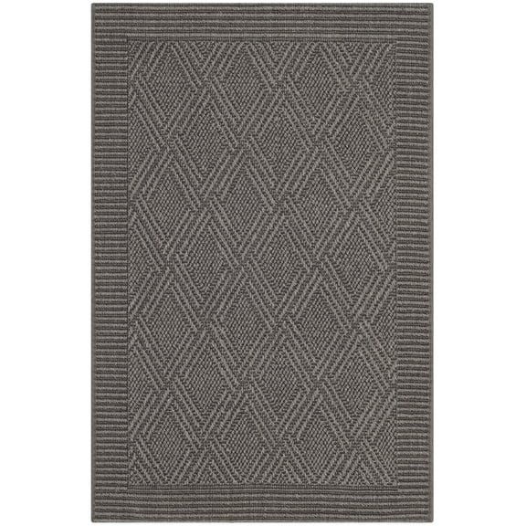 SAFAVIEH Palm Beach Femie Geometric Area Rug, Ash, 2' x 3'