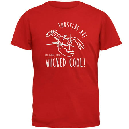 Lobsters are Wicked Cool - Bar Harbor Maine Mens Soft T (Best Lobster Pie In Maine)