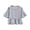 Grey, variant on Ruyang Toddler Girls Ruffles Shirts Tops Solid Crew Neck Loose Fit Blouse Oversized Summer Casual School Tees Outfits for Kids