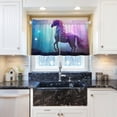 thumbnail image 5 of GZHJMY Unicorn Half Window Tier Curtains 36 Inch Blackout Thermal Insulating Kitchen Linen Tier Curtains for Kitchen,Bathroom,Cafe, 5 of 7