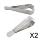 thumbnail image 1 of 2x 2x pelador de ajos, pinzas para quitar huesos de pescado, herramienta para cocinar, alicates duraderos y fáciles de usar, pinzas de cocina manuales 2 piezas, 1 of 8
