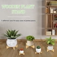 thumbnail image 3 of Set of 5 Short Wooden Plant Stand 5 Size, Single Floor Flower Planter Stand, Outdoor Clearance Plant Holders Indoor Stand, Mid Century Modern Plant Stand Riser Shelf for Display (Nature), 3 of 7