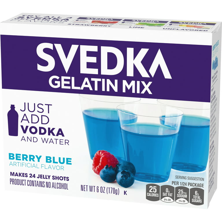 Blue Jelly Shots Gelatin Mix