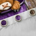 thumbnail image 2 of Homewish Cute Little Cow Black Out Curtains for Teen, Rustic Farmhouse Animal Curtains Pack of 2 (42x63 Each), Purple Wooden Plank Bedroom Curtains, Blackout Curtains Room Decor, 2 of 6