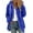 Blue, variant on Hueook Women Fall Winter Warm Plush Hooded Coat Solid Color Long Sleeve Zipper Up Thick Womens Cardigan Jackets with Pockets 50% Off Clearance