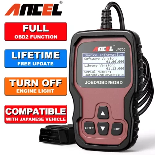 ANCEL JP700 Car JOBD OBD2 Scanner Code Reader Diagnostic Scan Tool Check Engine Light OBDII Diagnostic Scan Tool Fits for Toyota Nissan Honda Mazda Subaru Vehicle Diagnosis