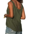 thumbnail image 5 of Annhoo Summer Womens Tank Tops Sleeveless Button down V Neck Tops Casual Solid Color Basic Blouse Tee with Pockets, 5 of 6