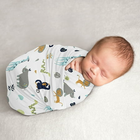 UPC: 0846480088660 | Mod Jungle Baby Swaddle Receiving Blanket by Sweet JoJo Designs