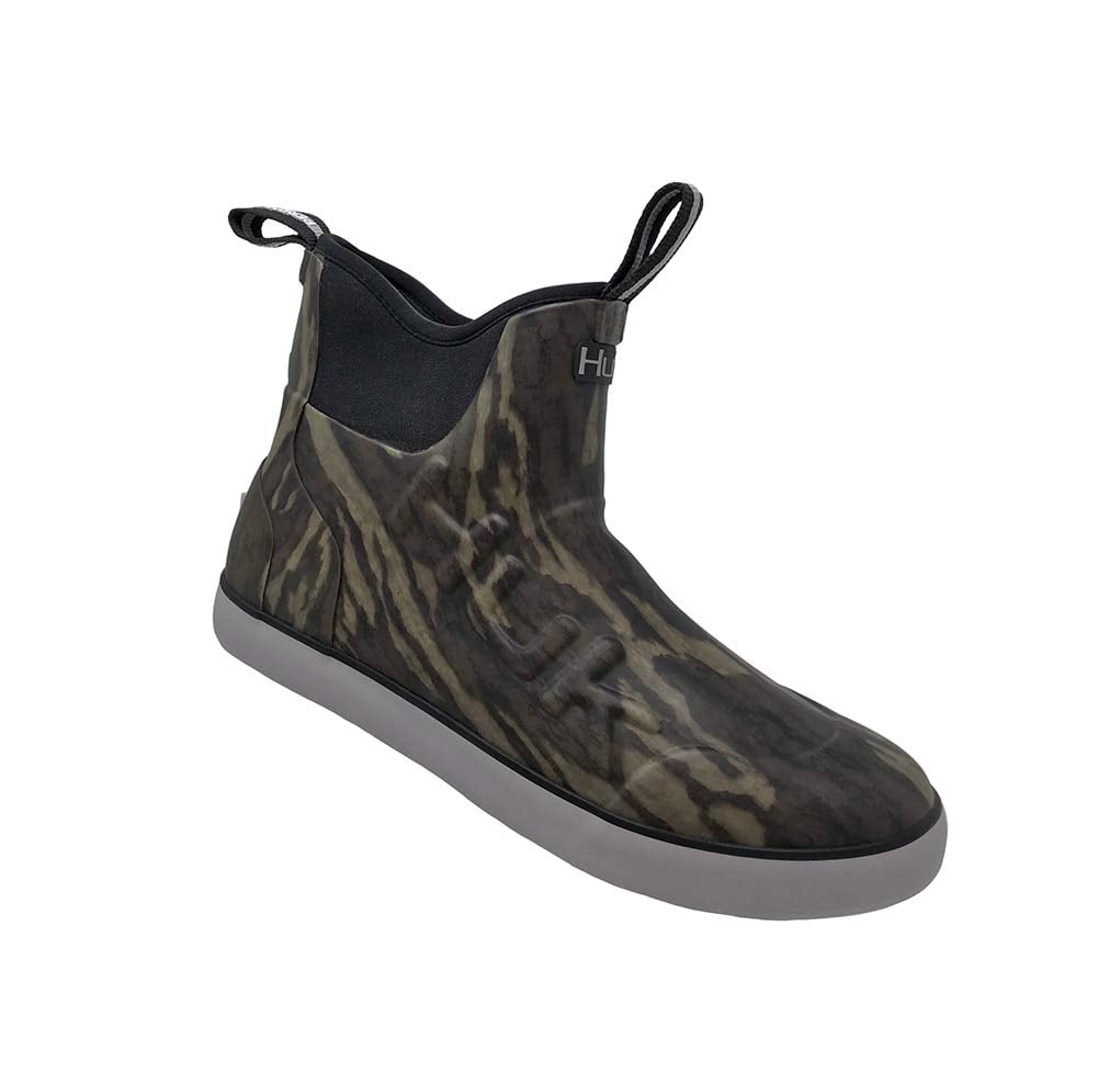 HUK Rogue Wave Men's Ankle Deck Boot-Fishing Boating Mossy Oak Bottomland 