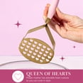 thumbnail image 2 of Paris Hilton - Triturador de patatas en forma de corazón, acero inoxidable, mango antideslizante, apto para lavaplatos, color rosa, 2 of 5