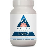 Ayush Herbs Livit-2 Liver Support Supplement for Men and Women, 90 Vegetarian Tablets
