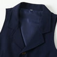 thumbnail image 5 of YONGHS Baby Toddler Boys Gentleman Suit Long Sleeve Bow Tie Dress Shirt + Tuxedo Vest + Pants Suits Navy Blue 3-4, 5 of 7