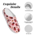 thumbnail image 5 of Easygdp Cute Ladybugs 1 Slippers for Women Mens Winter Warm Home Slippers Plush Slip on House Slippers for Indoor Outdoor Shoes-35/36, 5 of 7