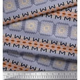 thumbnail image 2 of Soimoi polyester Crepe Fabric Geometric African Printed Craft Fabric by the Yard 42 Inch Wide, 2 of 3