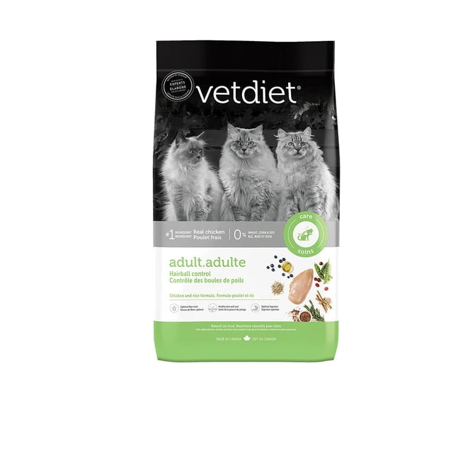 Félin Adulte - Contrôle des Boules de Poils - Poulet et Riz - Nourriture Sèche pour Chat