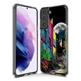 thumbnail image 3 of MUNDAZE Samsung Galaxy S22 Ultra Shockproof Clear Hybrid Protective Phone Case Urban City Full Moon Graffiti Painting Art Cover, 3 of 5