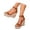 Brown, variant on Women's Slingback Sandals Mary Jane Heel Round Toe Platform Boho Summer Shoes