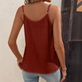 thumbnail image 6 of JULMCOMO Tank Tops for Women Scoop Neck Adjustable Spaghetti Strap Casual Loose Fit Camisole Tops Sleeveless Summer Button Down Shirts Red M, 6 of 7