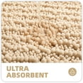 thumbnail image 4 of PABUBE Bathroom Rug, 24"x43" Luxury Chenille Bath Mat, Shag Bath Rugs, Soft and Absorbent, Machine Washable Bathroom mat, Non Slip Bath Rug for Bathroom Floor, Beige, 4 of 10