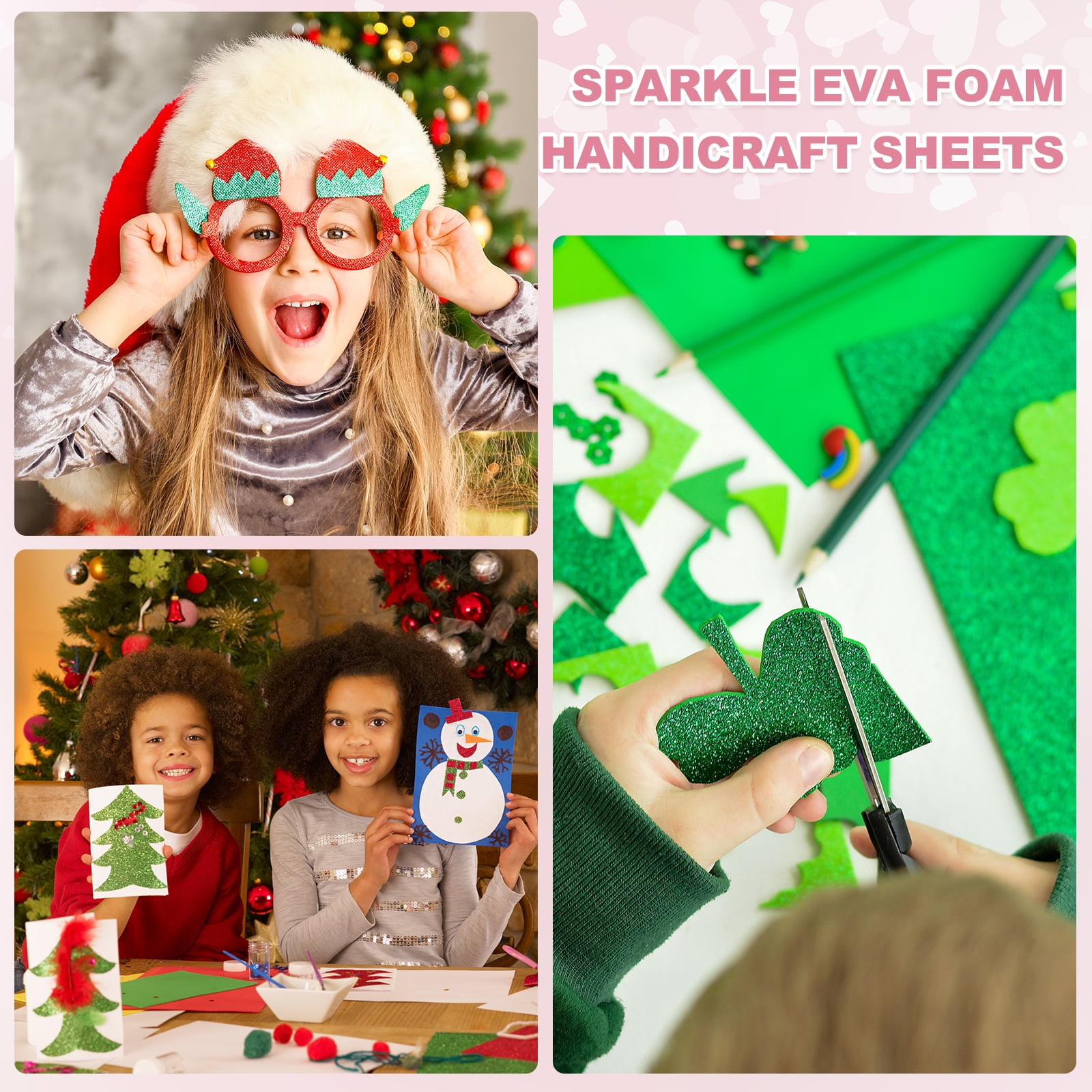 15 Sheets Silver Shiny Foam Sheets with Adhesive Backing, 8x12Inch Self-Adhesive Shiny EVA Foam Sheets Sticky EVA Paper Stickers for Art Crafts Projects, DIY Party Decoration
