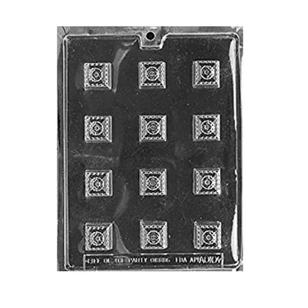 

Candyland Crafts Fancy Squares Chocolate Candy Soap Mold | Molding Chocolate Soap or Plaster - Food Safe Plastic Cake Decoration - AO104 - (7 Pack)