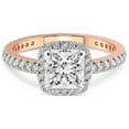 thumbnail image 3 of 3 Carat IGI Certified Princess Shape Lab Grown Diamond Engagement Ring | 14K Rose Gold |Klarissa Halo Diamond Eternity Lab Diamond Ring | FG-VS1-VS2 Quality Friendly Diamonds, 3 of 5