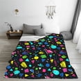 thumbnail image 5 of Honeii Geometric 1980s Styled Print Fleece Blanket - Throw Blanket for Bed, Sofa, Couch, Camping, and Travel , Microplush Ultra Soft Warm Blanket-40"x30", 5 of 7