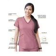 thumbnail image 3 of Adar Pro Heather Modern Athletic Scrub Set For Women - Modern V-Neck Scrub Top & Yoga Jogger Scrub Pants, 3 of 7