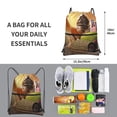 thumbnail image 2 of Naloa Country Farm Morning Rooster Drawstring Backpack String Bag Cinch Water Resistant for Gym Shopping Sport Yoga, 2 of 6