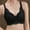 Black, variant on Women's Backless Push Up Bra, U-Back Strapless Seamless Plunge Adhesive Lift for Everyday Wear