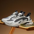 thumbnail image 6 of Men's Breathable Mesh & Synthetic Casual Sneakers, Lightweight Lace-Up Dad Shoes with Chunky Sole, Non-Slip Footwear for Walking, Running, and Everyday Wear, 6 of 10