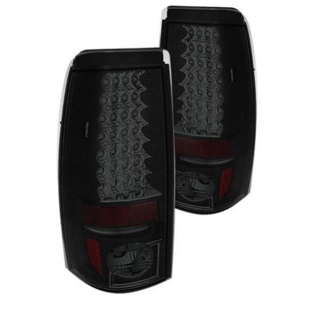 Chevy Silverado 1500-2500 Black & Smoke LED Tail Lights