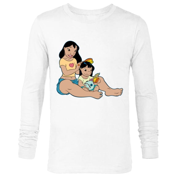 Disney Lilo and Stitch Lilo and Nani Sister - Long Sleeve T-Shirt for Men - Customized-White
