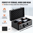 thumbnail image 3 of Graded Card Storage Box, 4 Slots, Graded Sports Cards Holder Carrying Case with Coded Lock Foam Dividers, for 120 PSA Graded Cards 84 BGS Cards 96 SGC Cards 428 Top Loaders or 999+ Loose Cards, 3 of 6