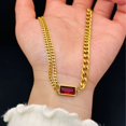 thumbnail image 2 of Women's Light Luxury Bracelet Necklace Earrings Jewelry Suit Fashion, 2 of 2