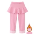 thumbnail image 2 of YunPes Girls Leggings with Ruffle Tutu Skirts Toddler Fleece Lined Footless Tights Skirt Pants Warm Comfy Tennis Athletic Outfits, 2 of 8