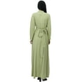 thumbnail image 4 of Bimba Women's Long Sleeve Maxi Mandarin Collar Plain Jilbab Dress With Pockets, 4 of 5