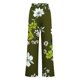thumbnail image 3 of Puntoco Pantalones De Pierna Ancha Con Cordón Estampado A La Moda Para Mujer Verde M, 3 of 4