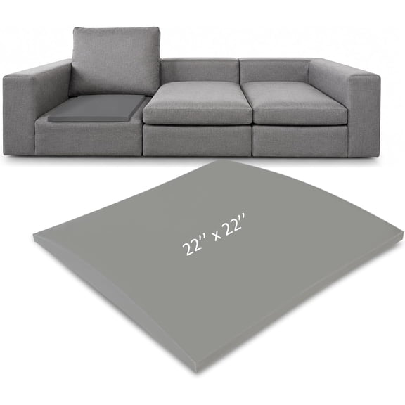 Couch Cushion Supports for Sagging Seat 22'' x 22'' High Density 40D Curved Foam Sofa Cushion Support Under The Saggy Pads Firmer Foam Lifters for Saggy Couch, Set of 1