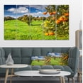 thumbnail image 1 of Bright Green Grass in Orange Garden - Large Landscape Canvas Art Print, 1 of 3