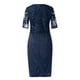 thumbnail image 5 of Vestido solacol para mujer, elegante vestido hasta la rodilla para mujer, vestido de talla grande, vestido de encaje elegante para madre de la novia, vestido hasta la rodilla de talla grande, vestido, 5 of 5