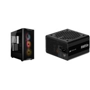 Corsair Case Power Supply Combo - 3200D RS ARGB, BLACK Mid-Tower Computer Case Bundle with RMe Series RM850e 850 W ATX 3.1 Compatible Cybenetics Gold Full Modular Power Supply