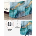 thumbnail image 3 of Modern Water Ripple Bed Skirt King Size 18" Drop Green Gold Marble Texture Ruffled Wrap Around Bed Skirts Adjustable Elastic Bedskirt Dust Ruffle for King Size Bed, 3 of 7